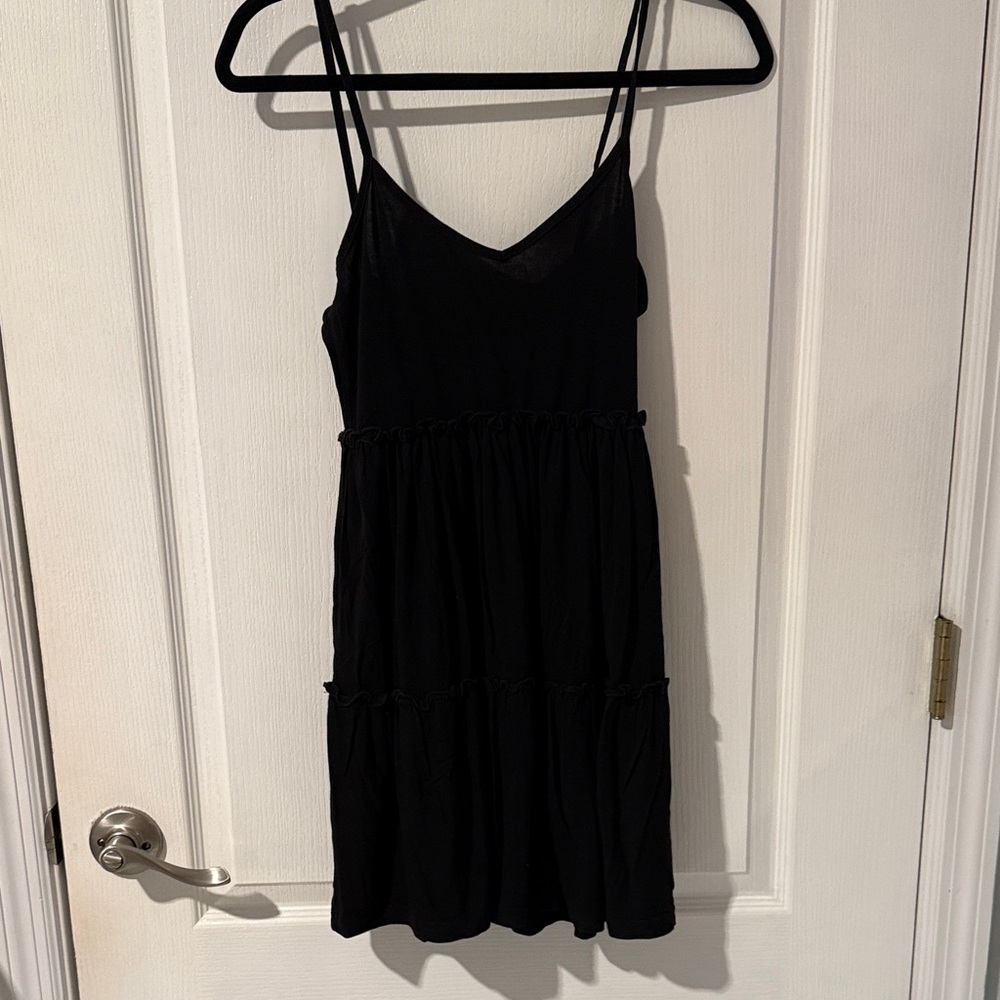 Elegant Black Spaghetti Strap Dress